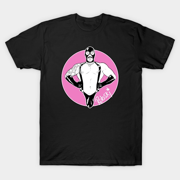 Latex Master - sixfootfiveguy - PINK T-Shirt by RobskiArt